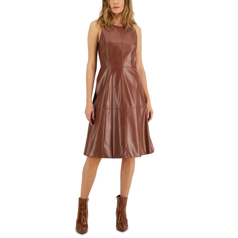 Women's Sleeveless Midi Fit & Flare Dress